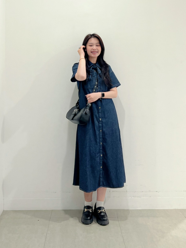 DOLCE&GABBANA デニム パッチワーク シャツワンピース DENIM WORK SHIRT DRESS デニム ワークシャツワンピース A42310