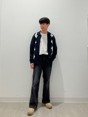 美品 GUCCI グッチ アーガイル柄 ウール×カシミヤ ニット カーディガン 474341 サイズL グリーン×ブルー ユニセックス メンズ レディース 古着 中古 GUさん、さすがに可愛すぎです…！新作の「レトロカーディガン