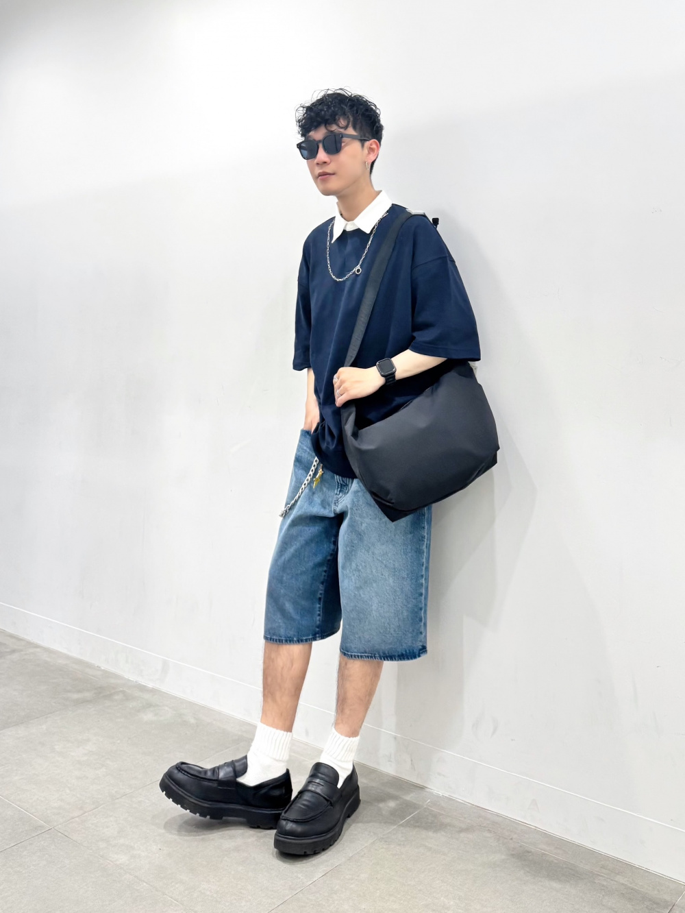 ジップポケットシャツ UNDERCOVER、コーデュロイバギーパンツ(丈標準