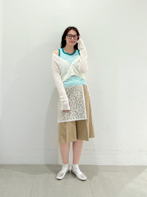 GU公式 | マルチボーダータンクトップ MUSEUM OF ICE CREAM +E