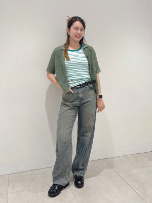 GU公式 | マルチボーダータンクトップ MUSEUM OF ICE CREAM +E