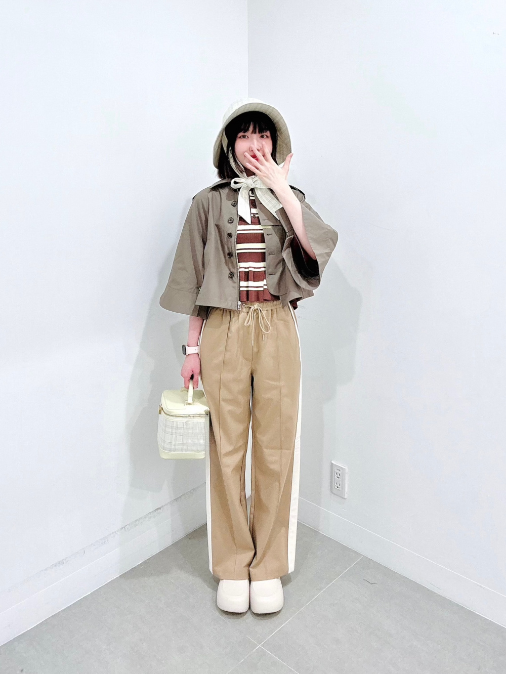 新品】rokh GU トラックパンツ ロク ジーユー ベージュ XXL