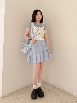 ディッセンバーメイ　スカート GU公式 | ティアードスコート+EC