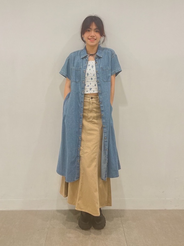 おまとめページ②③④72P53B18K1(1/31までお取り置き可能です♡) GU公式 | シャーリングフラワープリントキャミソール+E