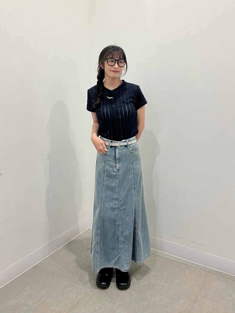 Reversible Belt、Denim Zip Narrow Skirt」| GU的穿搭理念