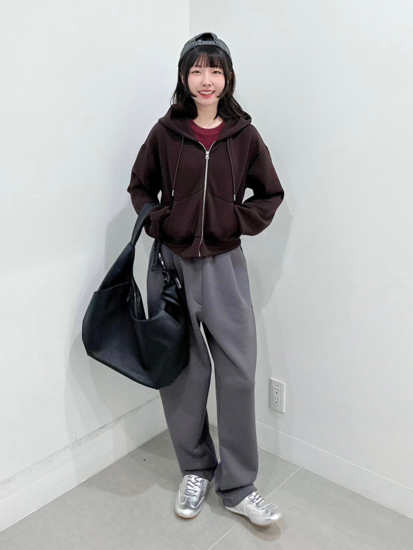 パフスウェットキャロットパンツ、パフスウェットフルジップパーカ
