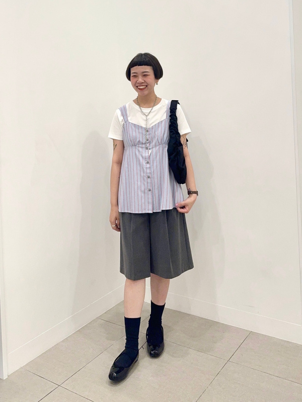 女裝條紋細肩帶上衣(成套穿搭推薦) | UQ 搜尋