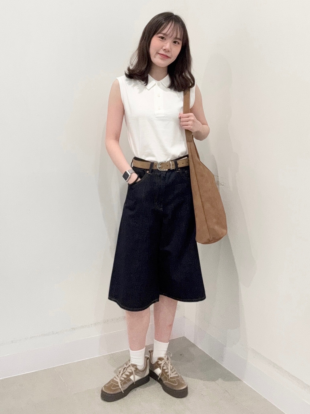 公式・アウトレット】ミニリップルノースリーブシャツ（レディース）｜アンパスィ公式ストア and per se スカート&