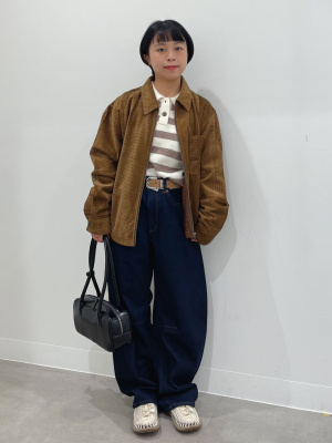 赤 コーデュロイ ジップアップジャケット used／太畝corduroy zip jacket (RD) | 古着屋 BIG BABY