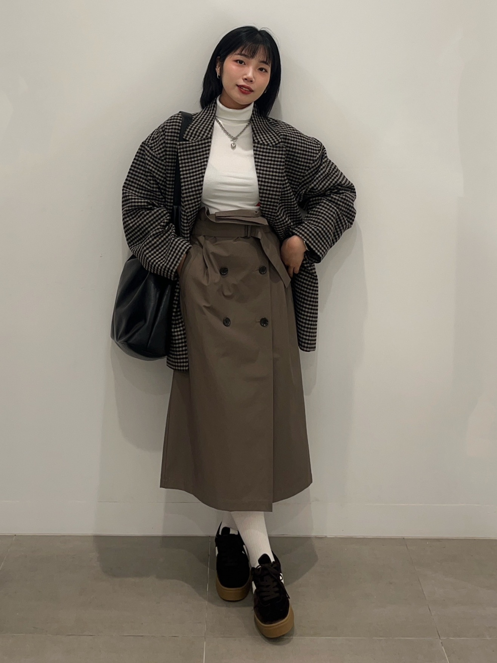 Trench Skirt/by rokh」| GU的穿搭理念