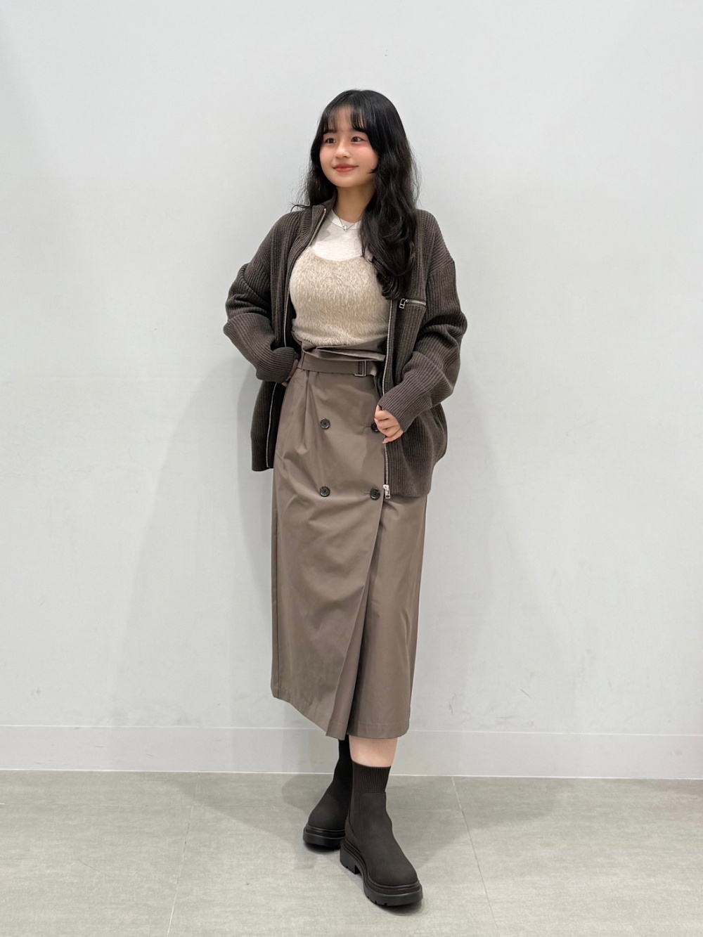 rokh ロク　ロングスカート Trench Skirt/by rokh」| GU的穿搭理念