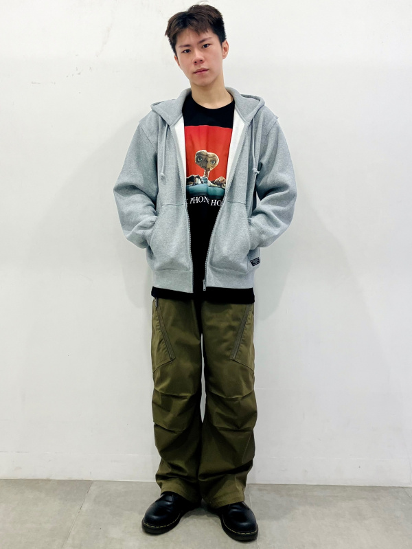 ジップポケットボーダーT(長袖) UNDERCOVER、フェイクレザー