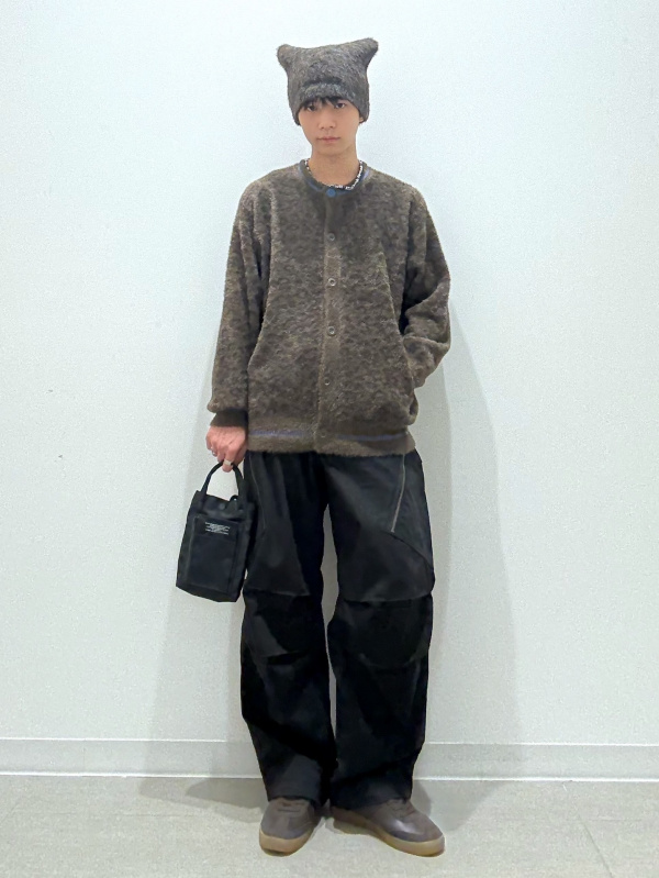 リバーシブルブルゾン UNDERCOVER、シャギークルーネックカーディガン