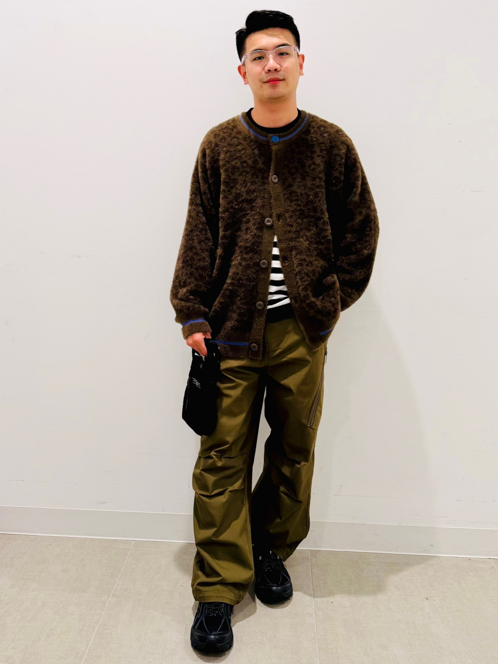 ジップポケットボーダーT(長袖) UNDERCOVER、シャギークルーネック