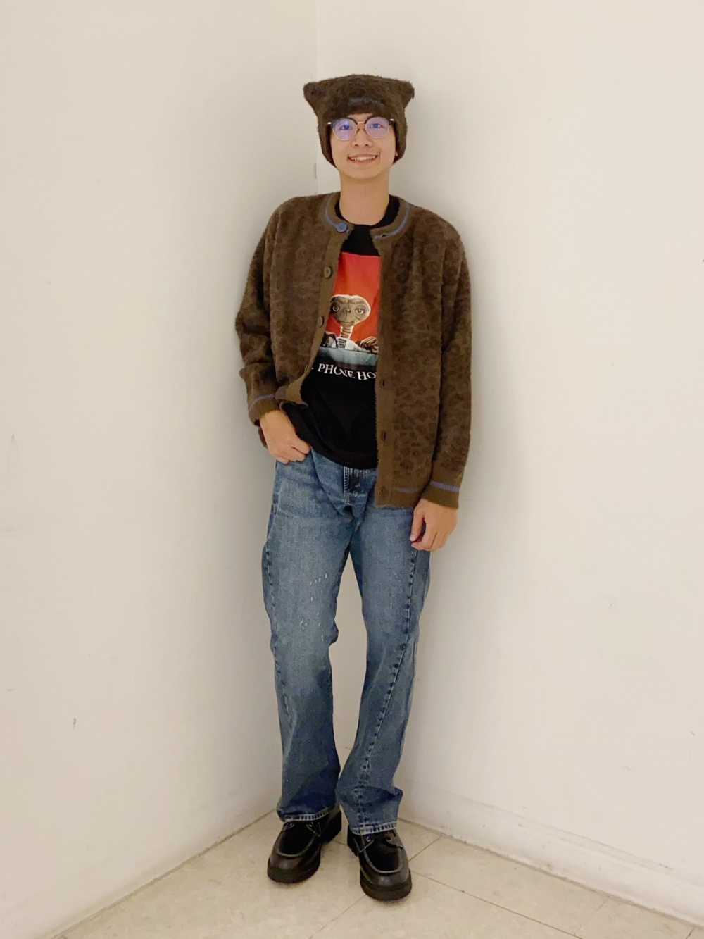 カバーオールジャケット UNDERCOVER、シャギークルーネック