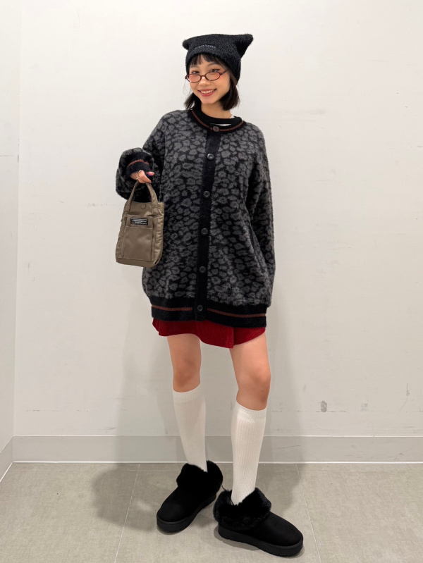 シャギークルーネックカーディガン UNDERCOVER（メンズ）の着用