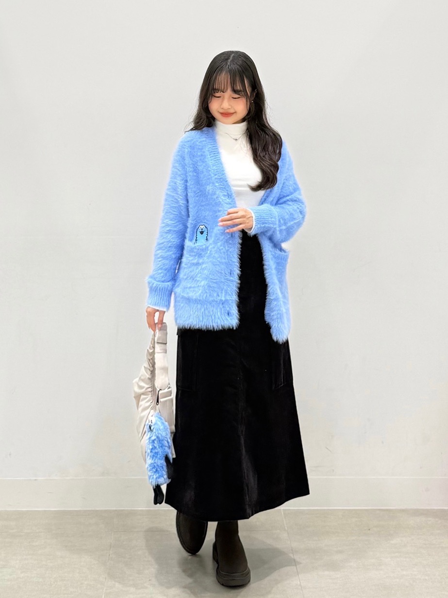 オーバーサイズニットプルオーバー パペットスンスン、ポーチ パペット