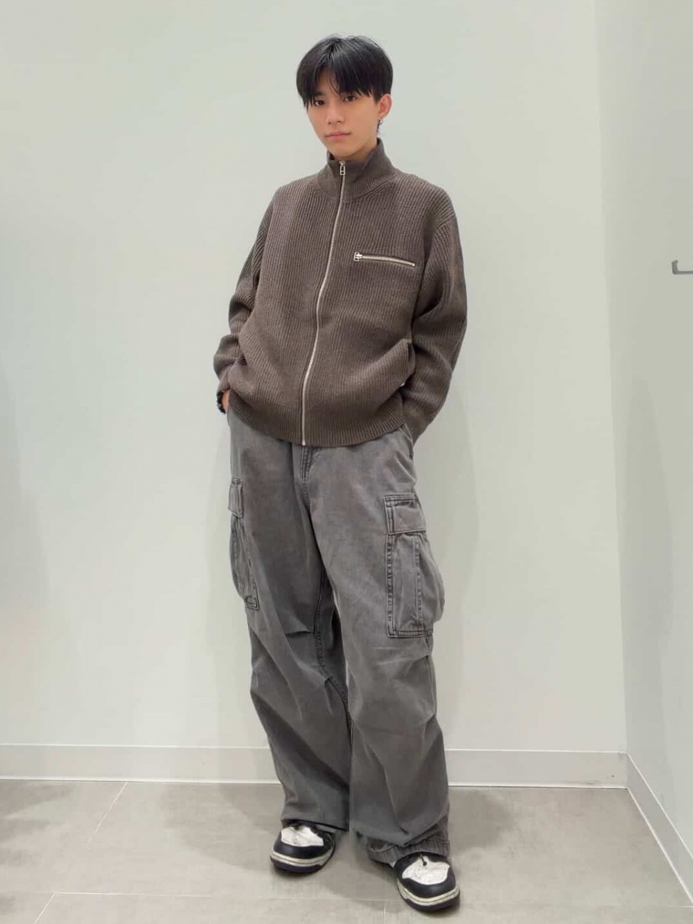 Rib Stitched Full-Zip Knitted Jacket」| GU的穿搭理念