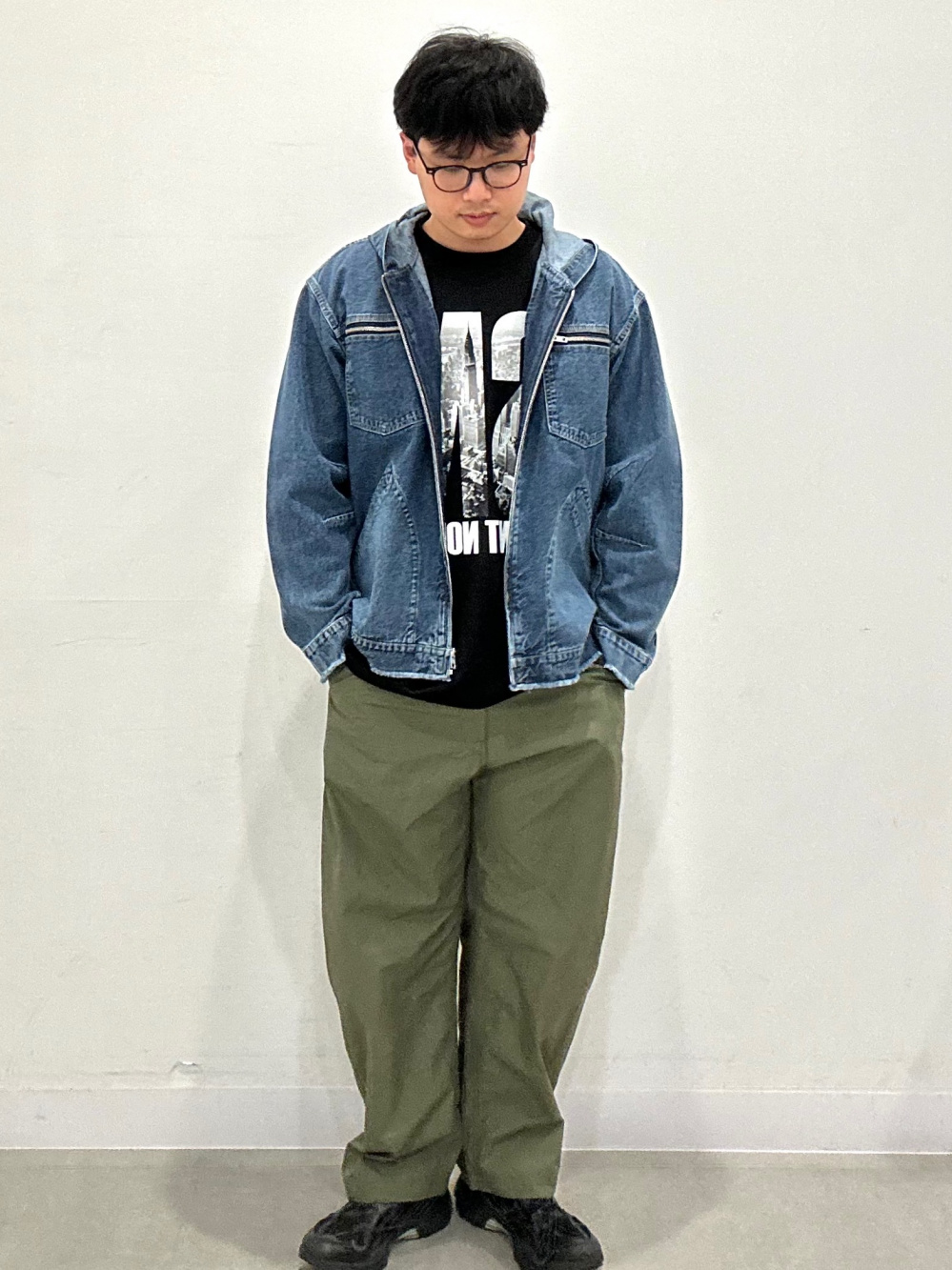 【3XL】GU×UNDERCOVER　デニムジップアップパーカ　4L　大きい GU公式 | デニムジップアップパーカ UNDERCOVER(ユニセックス)
