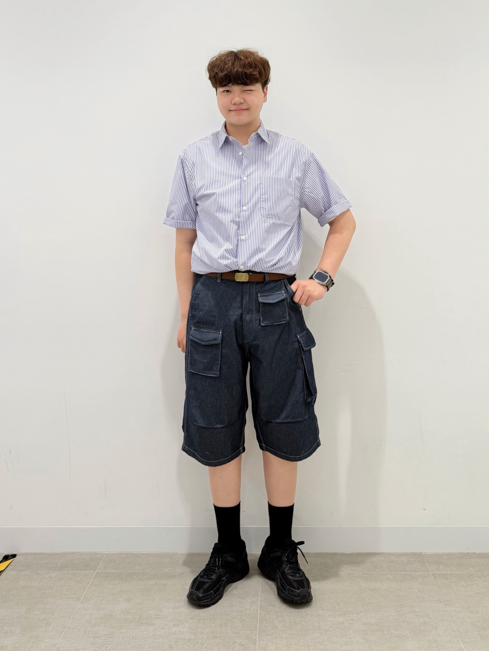 Washable Knitted T-Shirt/HalfSlv、Utility Shorts ENGINEERED
