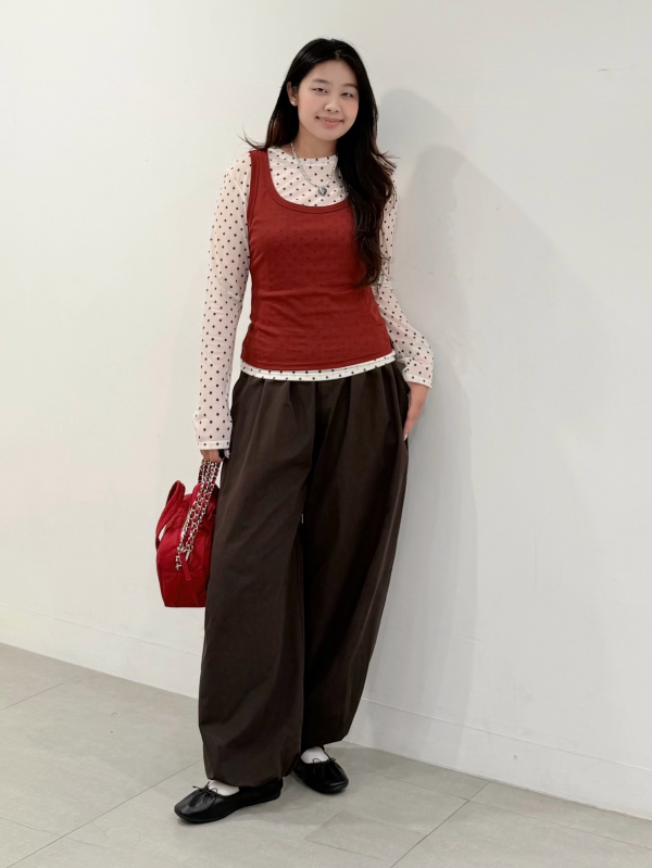 ♥︎ 確認用 ♥︎ An outfit using Faux Leather Zip Jacket | MN and Sheer Dot T-Shirt