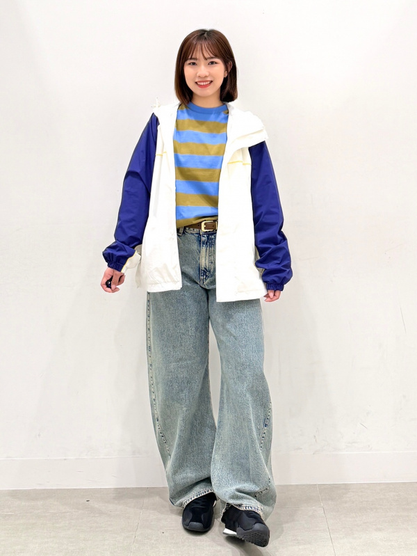 Side Button Pleated Skirt/MN、Nylon Combination Flat Sole Sneakers