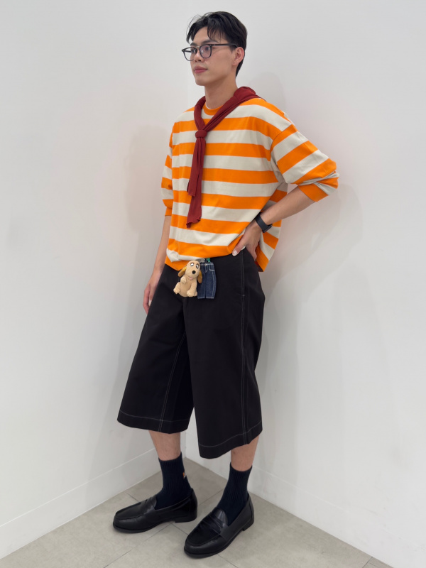 An outfit using Cotton Boxy T-Shirt | Long | Stripe | UL and Nylon