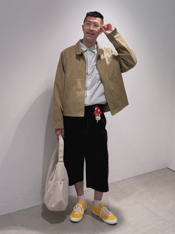 Easy Care Broadcloth Shirt/Striped/CL、Double Breasted Oversized