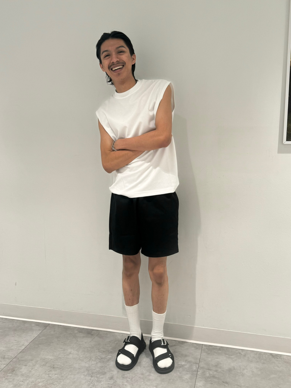 Check styling ideas for「Washable Mesh Knitted Shirt | HalfSlv