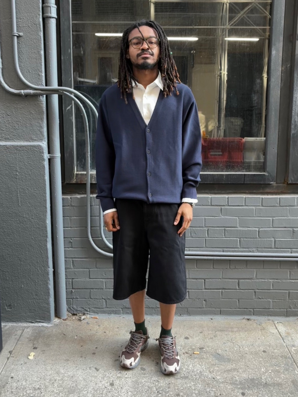 An outfit using Dry Pique Crossed Neck T-Shirt | ENGINEERED