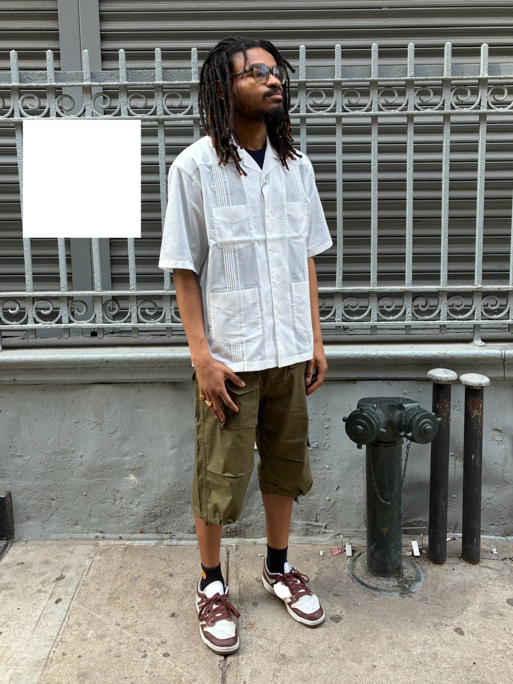 Check styling ideas for「Dry Pique Crossed Neck T-Shirt
