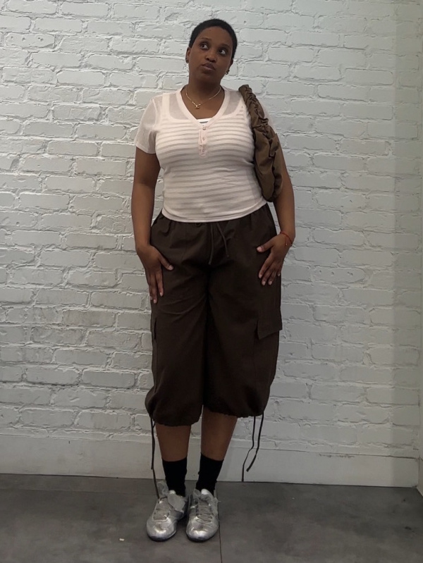 An outfit using Soft Sheer Crew Neck T-Shirt | Long and Cotton
