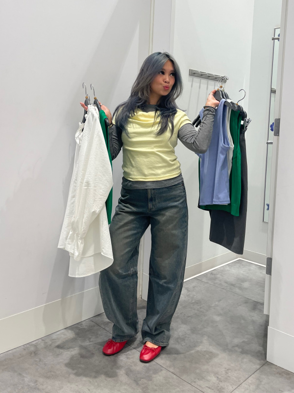 An outfit using Sheer Dot T-Shirt | Long | PF and Soft Sheer Tank