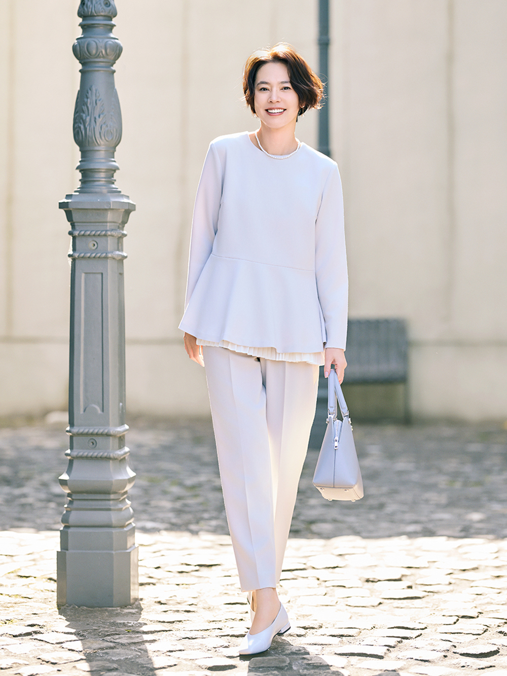 トリアセブレンドカラーレスジャケット、トリアセブレンドテーパード