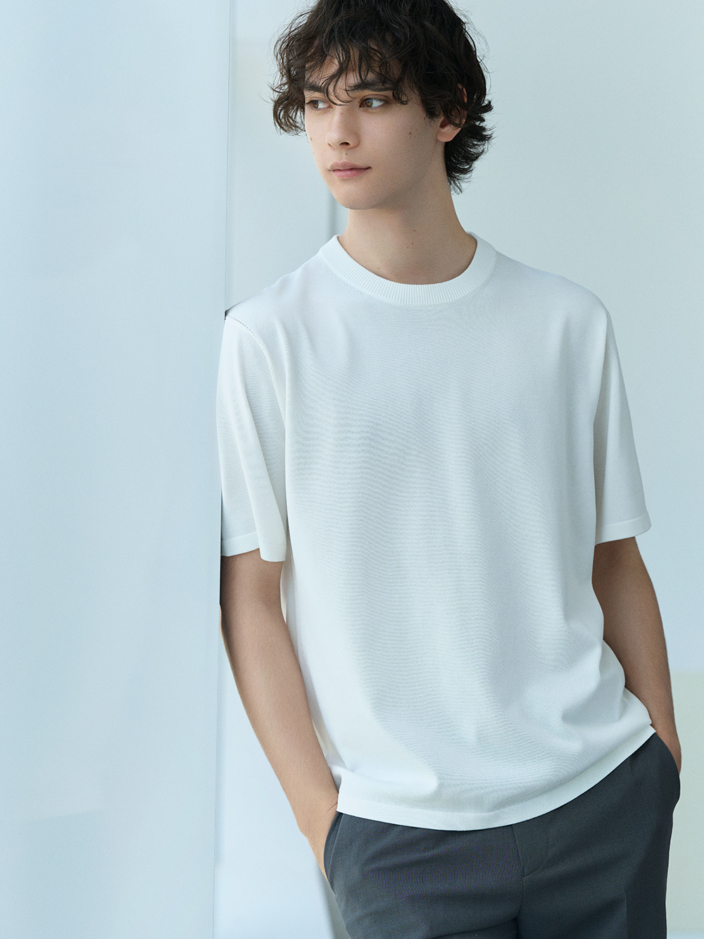 ウォッシャブルニットTシャツ