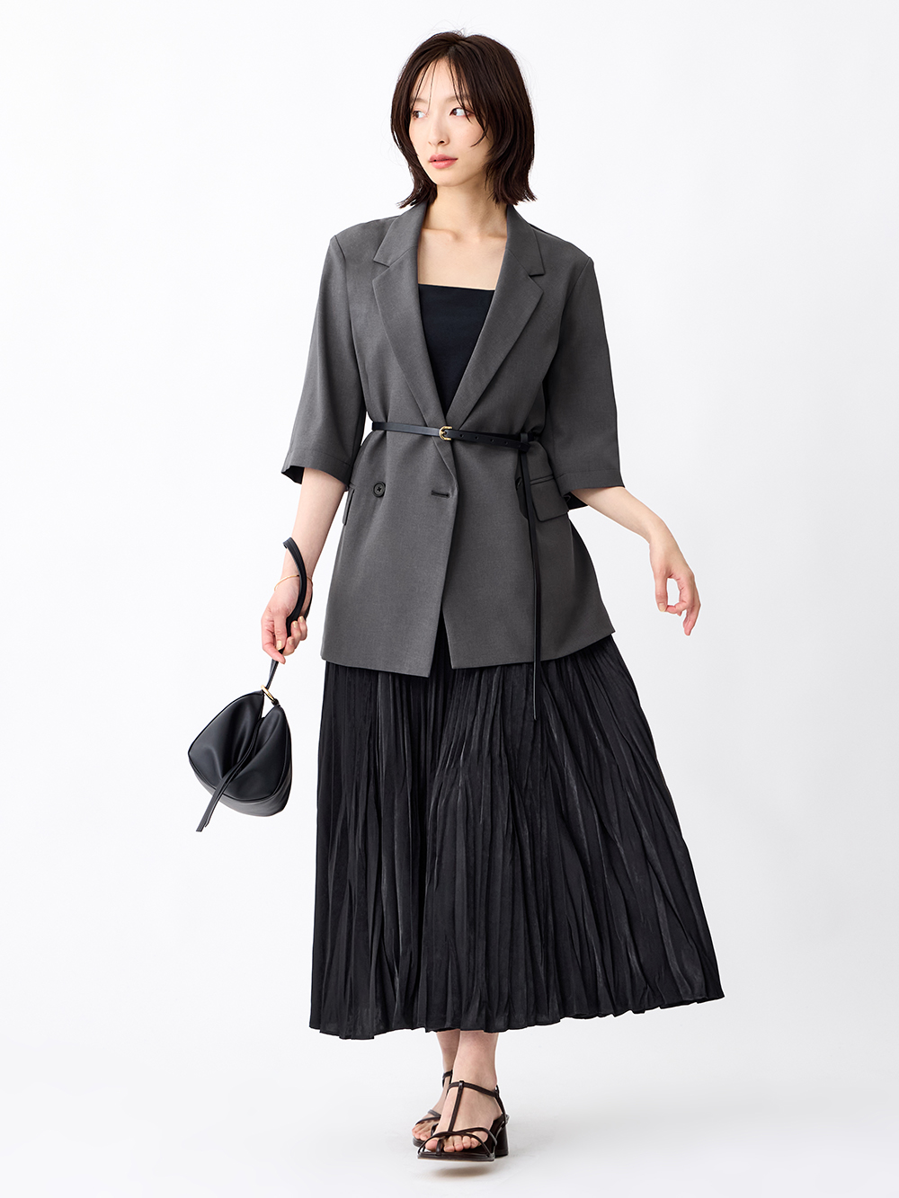 グロスジャージーVネックプルオーバー、【再入荷】ハイストレッチ