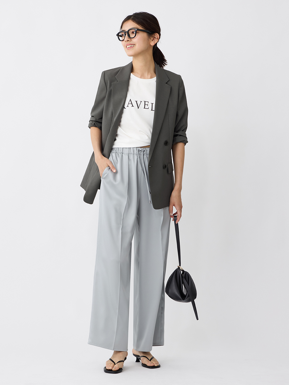 グロスジャージーVネックプルオーバー、【再入荷】ハイストレッチ