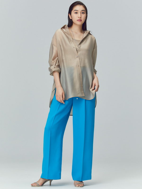 PLST(プラステ)公式 | バックサテンイージーワイドパンツ 123106007