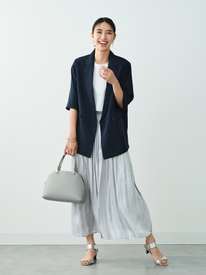 ⭐︎美品⭐︎ プラステ　半袖　ハーフスリーブジャケット PLST(プラステ)公式 | プレミアムオックスハーフスリーブジャケット
