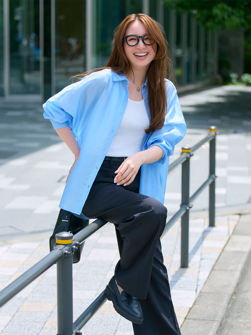 シアードルマンメタルボタンシャツ