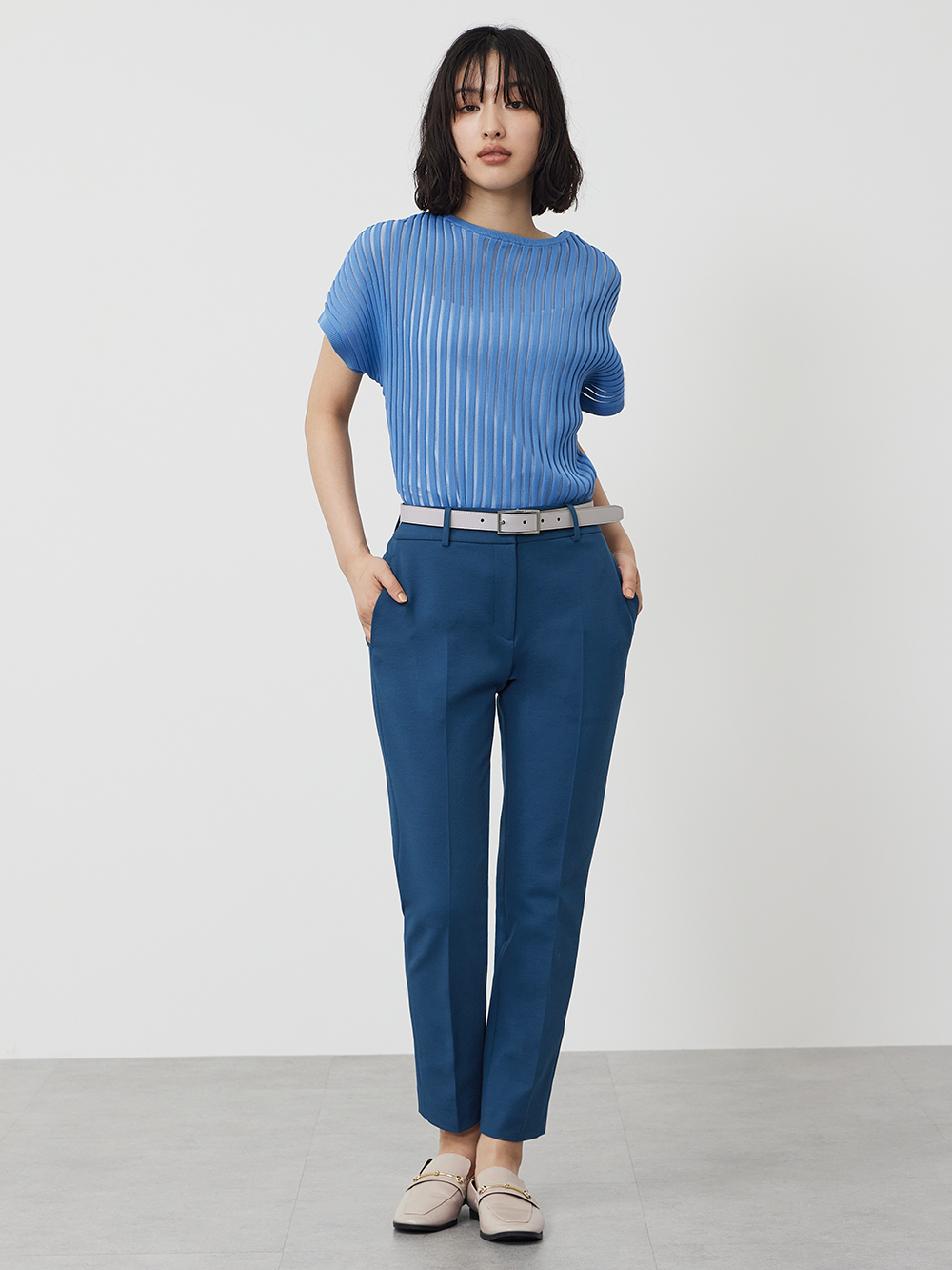 新品未使用タグ付き♪ PLST ハイストレッチトリコットカラーレスジャケット　L PLST(プラステ)公式 | 2024年モデル ハイストレッチトリコット