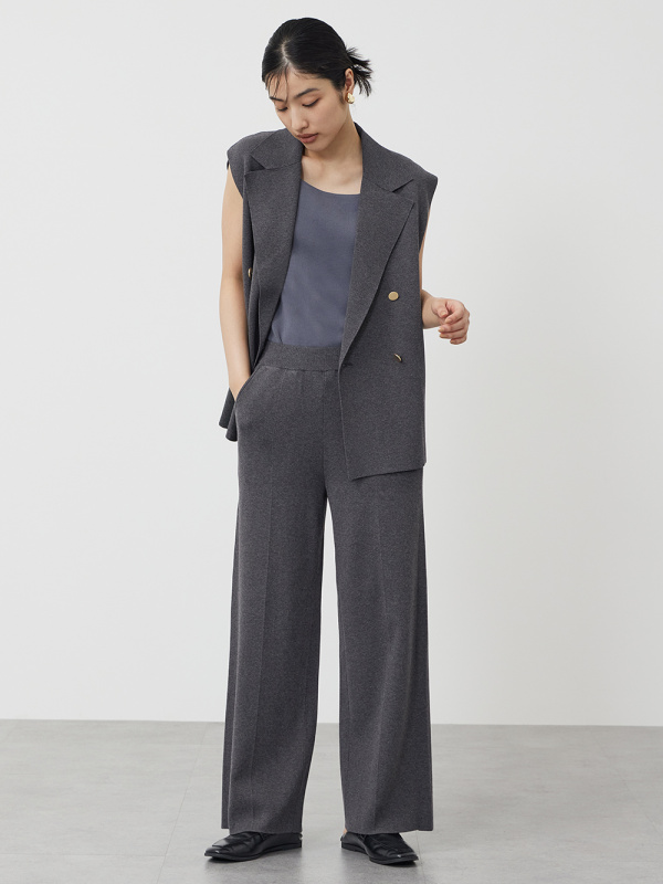 1回着　美品　プラステ　23SS UVカット　ウォッシャブル ジレ　　　M 公式スタイリング | プラステ