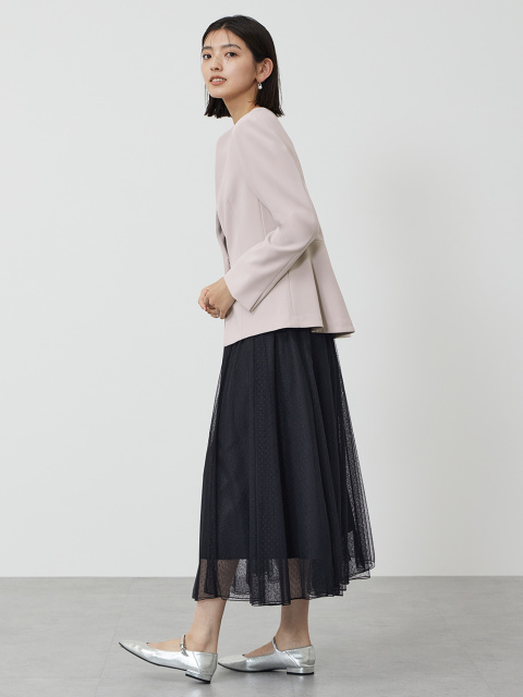 チュールスカートのコーデ
