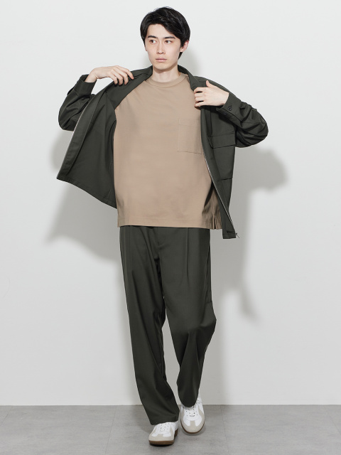 レーヨンブレンドワイドパンツ