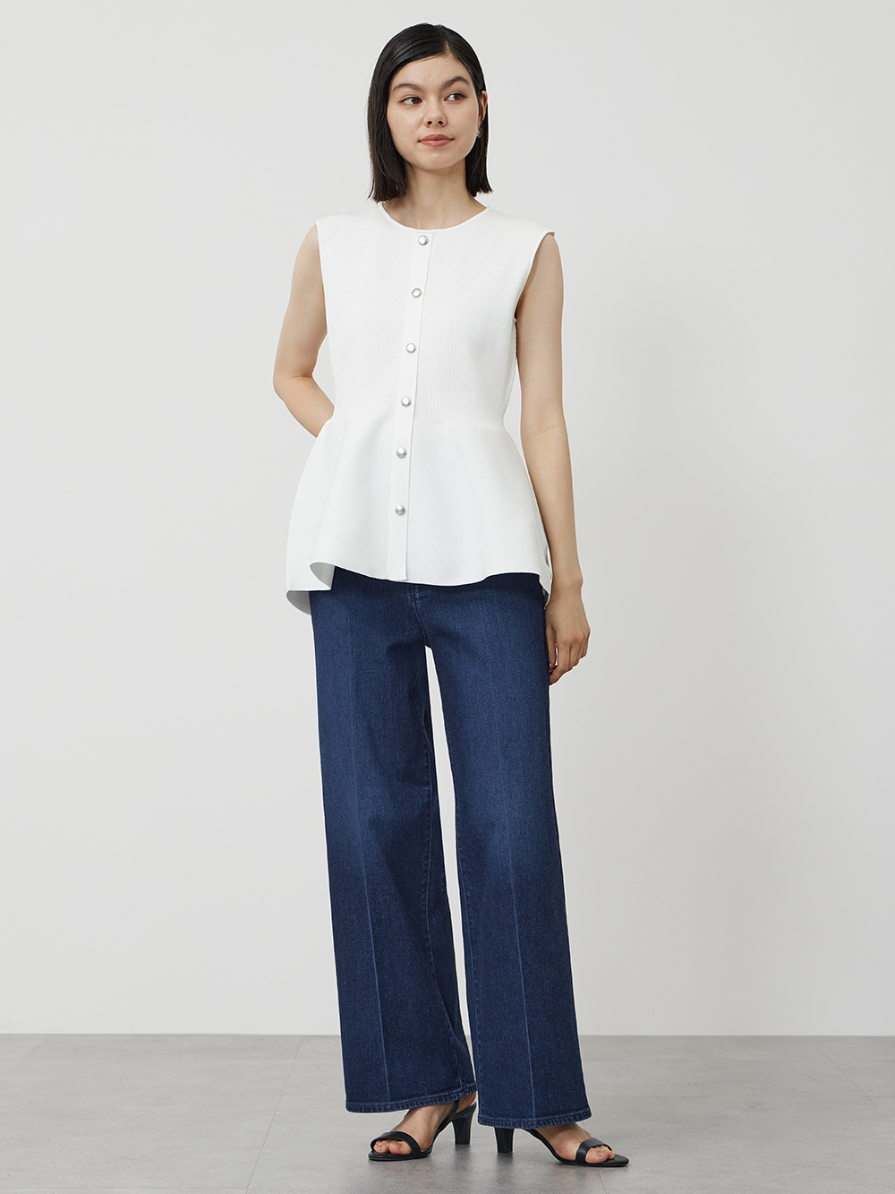 ストレッチツイルベルテッドジレ、ストレッチツイル2タック