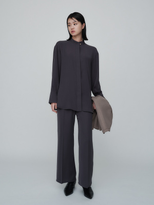 PLST(プラステ)公式 | バックサテンイージーフレアパンツ