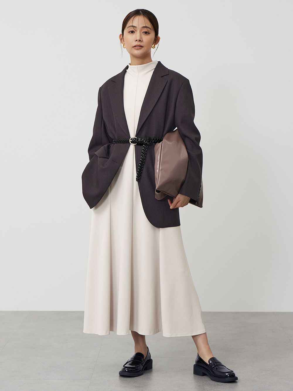 美品☆SEASONS☆ウールリバフーデットコート☆オーバーサイズ☆一枚