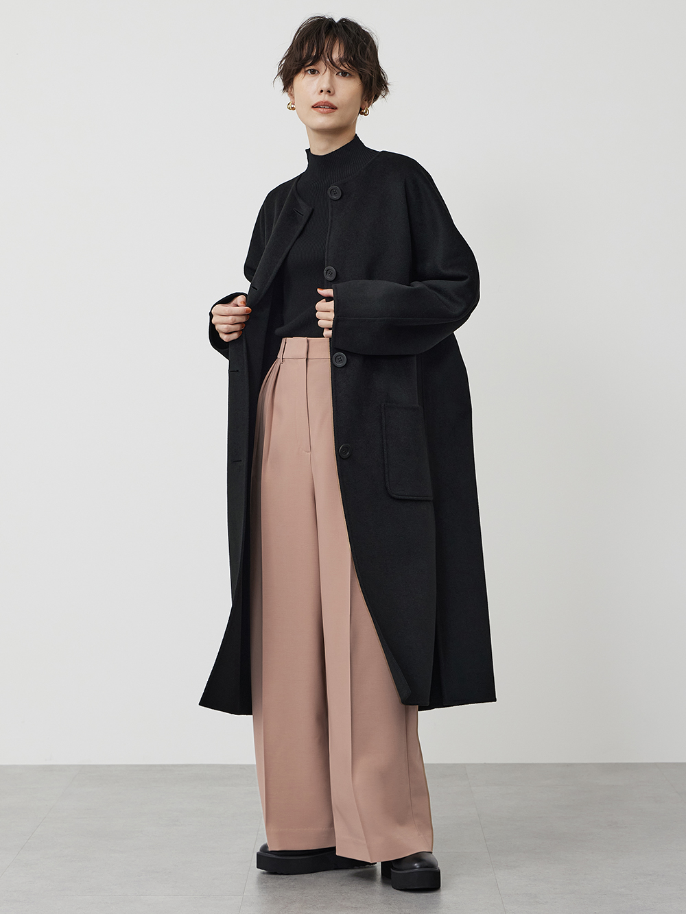 PLST ストレッチツイルベルテッドジレ　M PLST(プラステ)公式 | ストレッチツイルベルテッドジレ