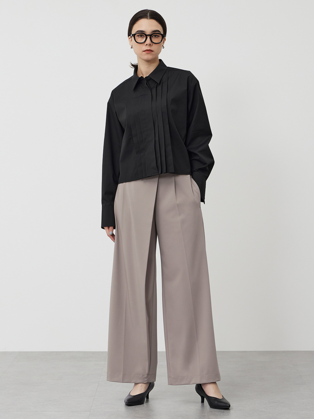 ウォームリザーブカラーレスジャケット、【丈長め】スティックパンツ