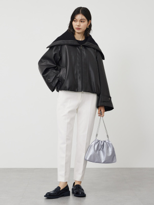 PLST(プラステ)公式 | フェイクレザービッグカラーブルゾン